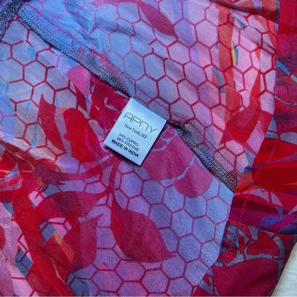 NWT APNY Short Sleeve Dress With Smocked Shoulder Detailing hexabloom size XXL‎ - Picture 6 of 6